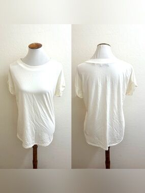 AllSaints Off-White Short Sleeve Crewneck Tee